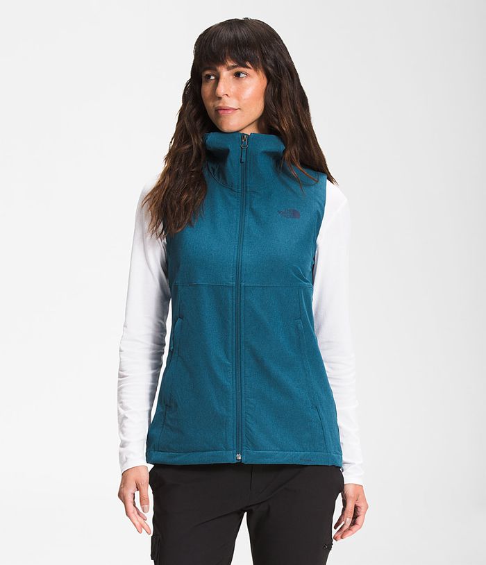 The North Face Womens Vests Shelbe Raschel Hooded 391DVTLZM - Blue